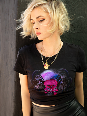 The Reverse Slub Winged Skull Tee